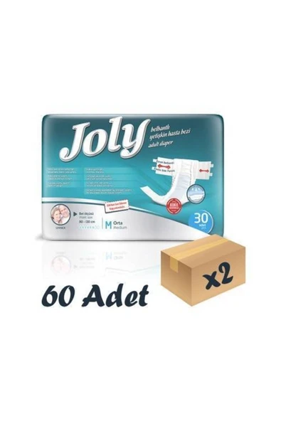 Joly Belbantlı Yetişkin Hasta Bezi Medium 30 Adet-2 Adet ürün görseli 1
