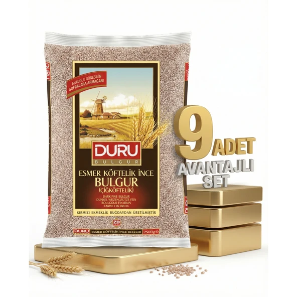 Duru Esmer Çiğ Köfte Bulgur 9x1 Kg ürün görseli 1