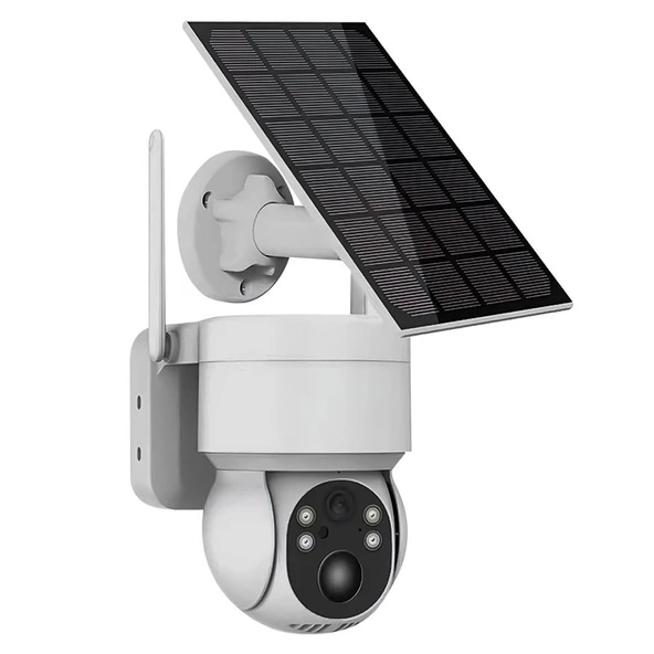 Powermaster PM-26196 4 MP 1080P Icsee Solar Güneş Panelli Dış Mekan WIFI IP Kamera ürün görseli 1