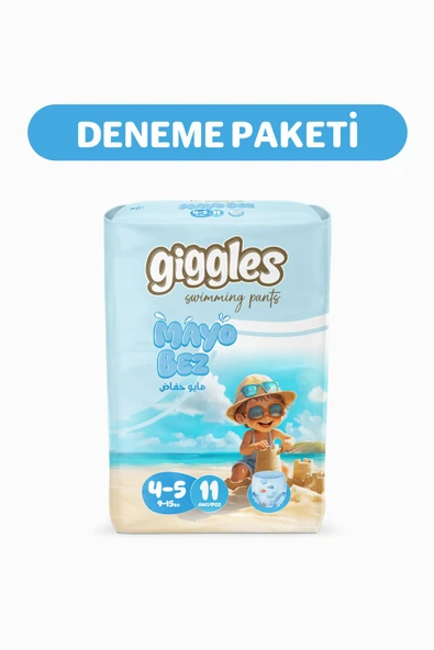 Giggles Külotlu Mayo Bebek Bezi Sıvı Geçirmez 4-5 Numara 9-15 Kg 1 Paket 11 Adet ürün görseli 1