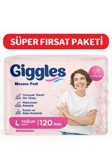 Giggles Large Yoğun 10 lu 12 adet Kadın Mesane Pedi ürün görseli 1