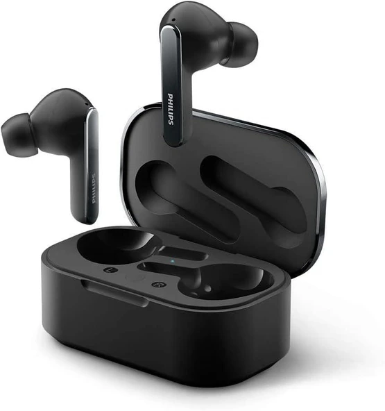 Philips TAT5506BK Gerçek Kablosuz Kulaklık ANC Pro IPX5 8+24sa BT 5.2 Qi Uyumlu Kılıf Mono Mod Siyah Teşhir ürün görseli 1