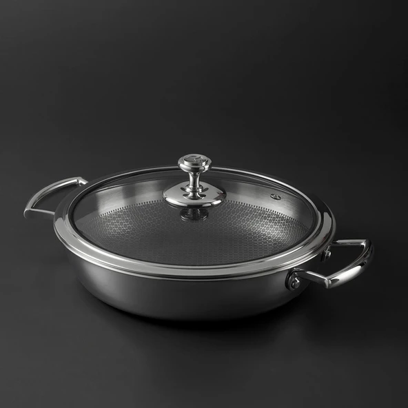Jumbo Gourmet 3PLY İndüksiyon Tabanlı Çelik Pilav Tenceresi 24 cm ürün görseli 1