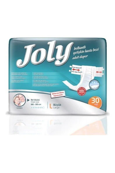 Joly Bel Bantlı Hasta Bezi Large Büyük Boy 120 Adet ürün görseli 1