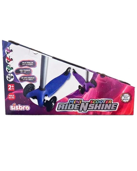 Sisbro Simli Ve Özel Boyalı Galaxy Venüs Işıklı Scooter Pembe 222578 ürün görseli 1