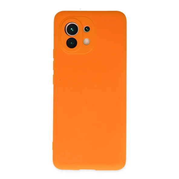 Xiaomi Mi 11 Kılıf Nano İçi Kadife Silikon - Turuncu ürün görseli 1