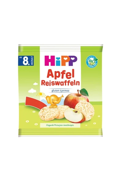 Hipp Organik Elmalı Pirinçli Gofret 30 gr ürün görseli 1