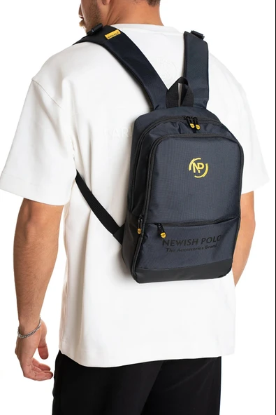 Np 2209 Unisex Minimal Sırt Çantası Laptop Bölmeli Şehir İçi Kullanım SİYAH ürün görseli 1