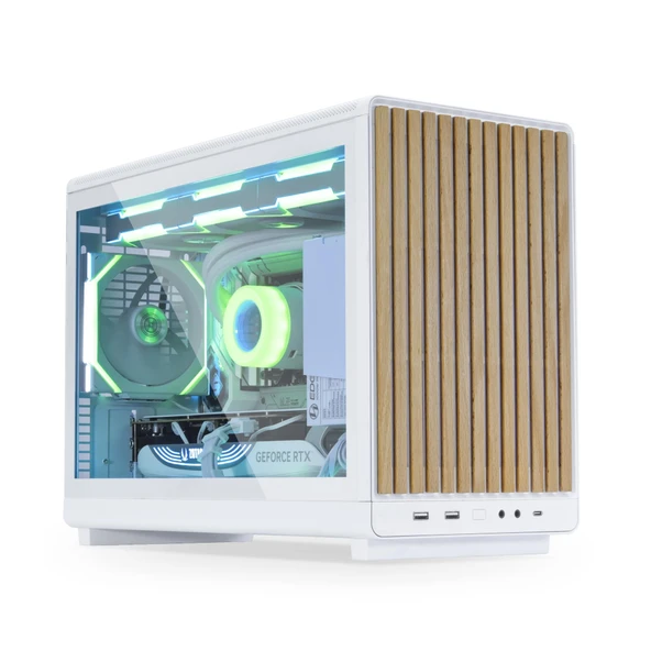 Lian Li Dan Case A3 Glass Edition Fansız Beyaz Micro ATX Bilgisayar Kasası ürün görseli 1