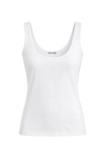 1008 Kadın Pamuklu U Yaka Askılı Yumuşak Dokulu Basic Kolsuz Atlet Body Beyaz ürün görseli 1