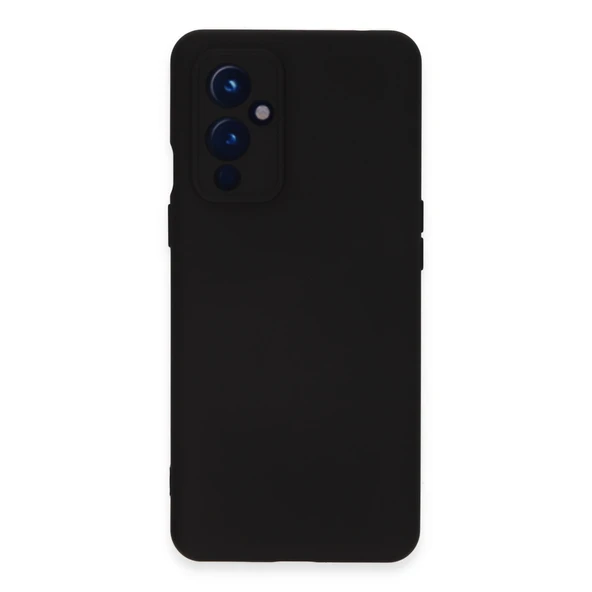 One Plus 9 Kılıf Nano İçi Kadife Silikon - Siyah ürün görseli 1