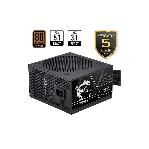 MSI MAG A750BN PCIE5 III 750W 80Plus Bronze PCIe CEM 5.1 / ATX 3.1 Güç Kaynağı ürün görseli 1