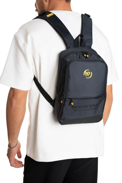 Np 2209 Unisex Minimal Sırt Çantası Laptop Bölmeli Şehir İçi Kullanım LACİVERT ürün görseli 1