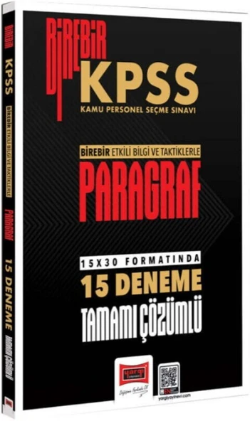 2026 Birebir KPSS Paragraf Tamamı Çözümlü 15 Deneme Yargı Yayınları ürün görseli 1