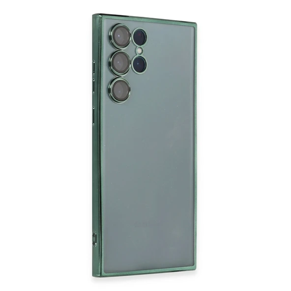 Samsung Galaxy S22 Ultra Kılıf Razer Lensli Silikon - Yeşil ürün görseli 1