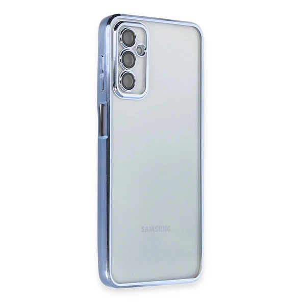 Samsung Galaxy M23 Kılıf Razer Lensli Silikon - Açık Mavi ürün görseli 1