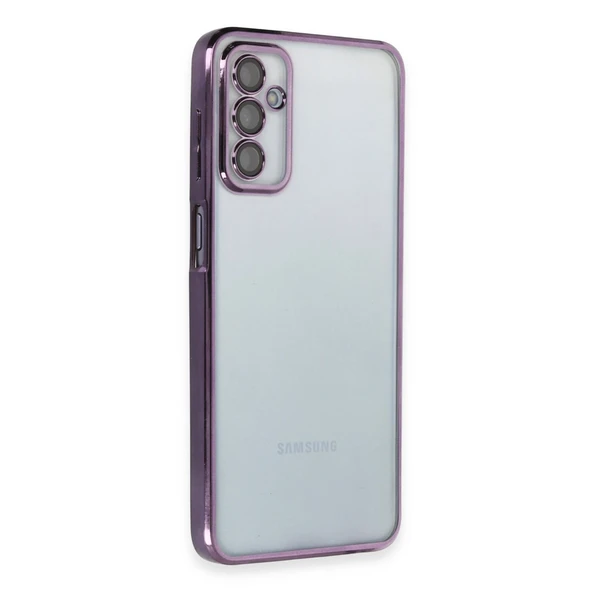 Samsung Galaxy M23 Kılıf Razer Lensli Silikon - Mor ürün görseli 1