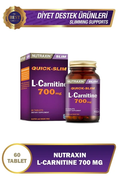 Nutraxin Quick Slim - L-Carnitine 700mg 60 Tablet ürün görseli 1
