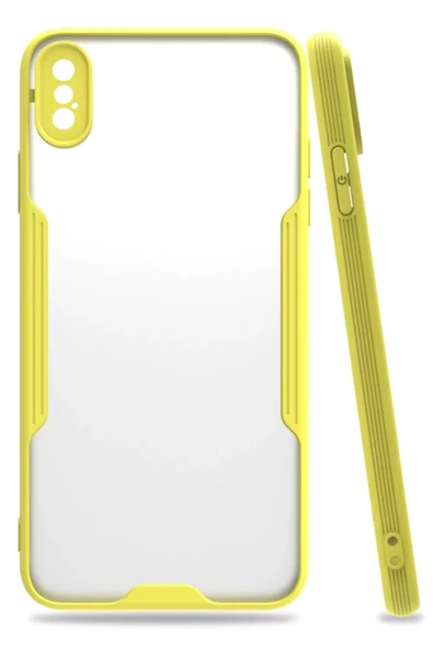 Newface Apple iPhone XS Max Kılıf Platin Silikon - Sarı ürün görseli 1