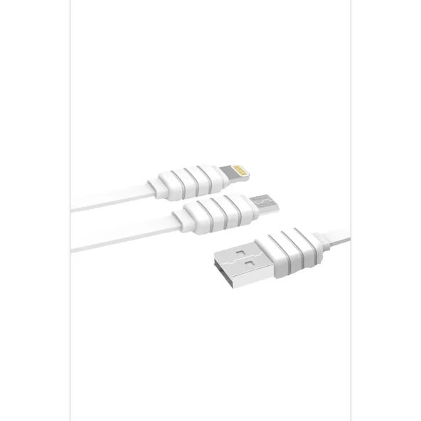 Konfulon S56 2in1 (Lightning-Micro USB) Kablo 1.2M 2.1A - Resim 3