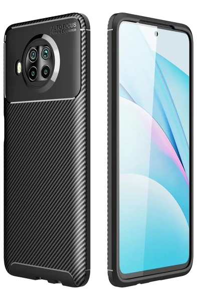 Newface Xiaomi Mi 10T Lite Kılıf Auto Focus Karbon Kapak - Siyah ürün görseli 1