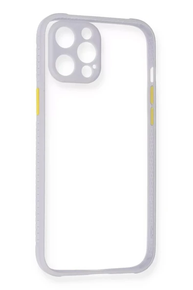 Newface Apple iPhone 12 Pro Kılıf Miami Şeffaf Silikon - Lila ürün görseli 1