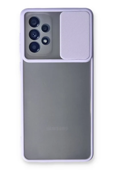 Newface Samsung Galaxy A53 5G Kılıf Palm Buzlu Kamera Sürgülü Silikon - Lila ürün görseli 1