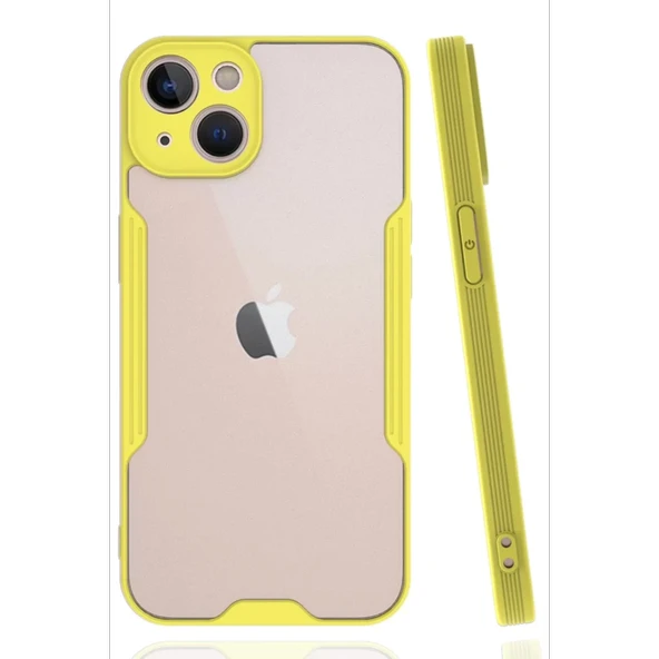Newface Apple iPhone 14 Plus Kılıf Platin Silikon - Sarı - Resim 2