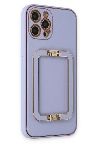 Newface Apple iPhone 12 Pro Kılıf Coco Elit Kapak - Lila - Resim 2