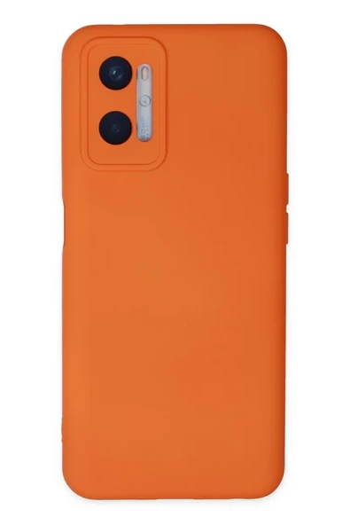 Newface Oppo A96 Kılıf Nano içi Kadife Silikon - Turuncu ürün görseli 1