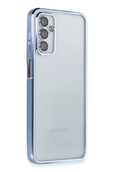 Newface Samsung Galaxy M23 Kılıf Razer Lensli Silikon - Açık Mavi ürün görseli 1