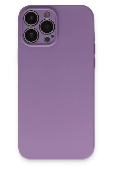 Newface Apple iPhone 13 Pro Kılıf Nano içi Kadife Silikon - Koyu Lila ürün görseli 1