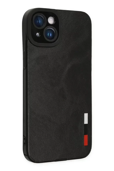 Newface Apple iPhone 14 Plus Kılıf Loop Deri Silikon - Siyah - Resim 2