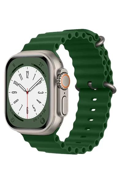 Newface Apple Watch 38mm Ocean Kordon - Koyu Yeşil ürün görseli 1