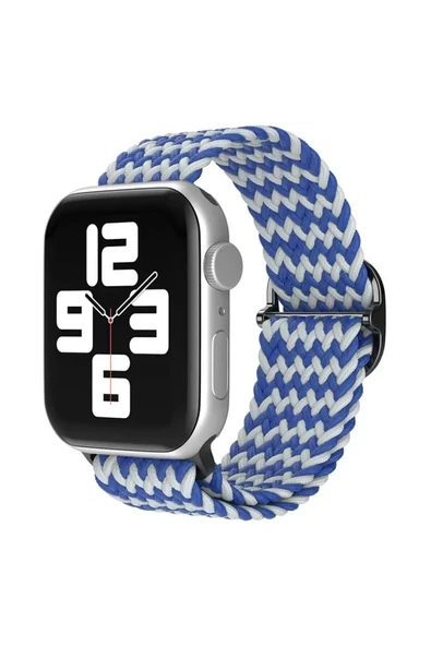 Newface Apple Watch 38mm Star Kordon - Zigzag Beyaz-Mavi ürün görseli 1