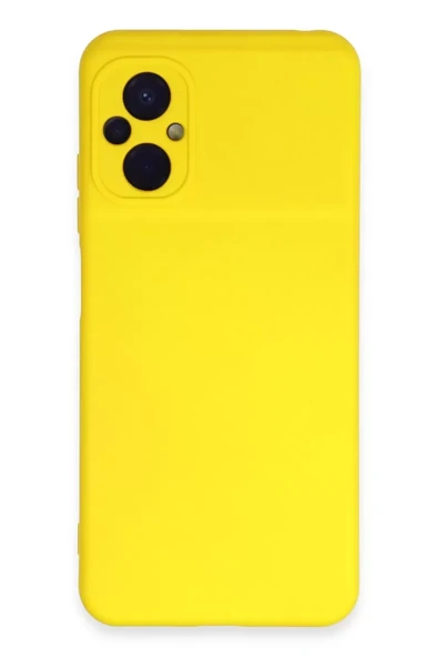 Newface Xiaomi Poco M5 Kılıf Nano içi Kadife Silikon - Sarı ürün görseli 1