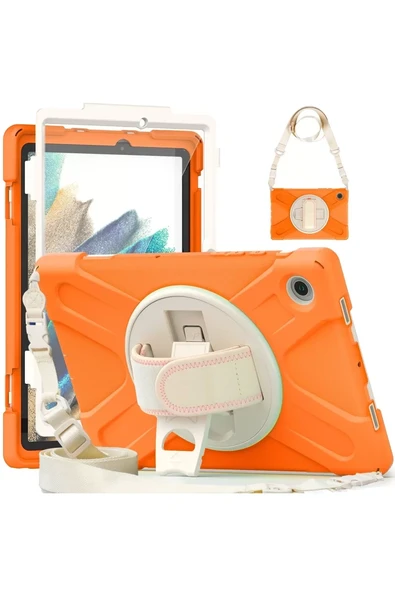 Newface Samsung Galaxy X200 Tab A8 10.5 Kılıf Amazing Tablet Kapak - Turuncu ürün görseli 1