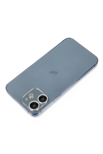 Newface Apple iPhone 12 Mini Shine Kamera Lens Koruma Cam - Gümüş ürün görseli 1