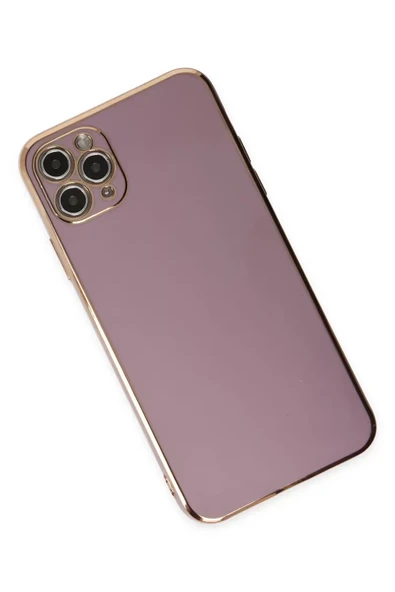 Newface Apple iPhone 11 Pro Max Kılıf Volet Silikon - Mor - Resim 3