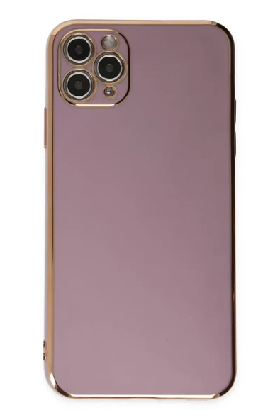 Newface Apple iPhone 11 Pro Max Kılıf Volet Silikon - Mor - Resim 2