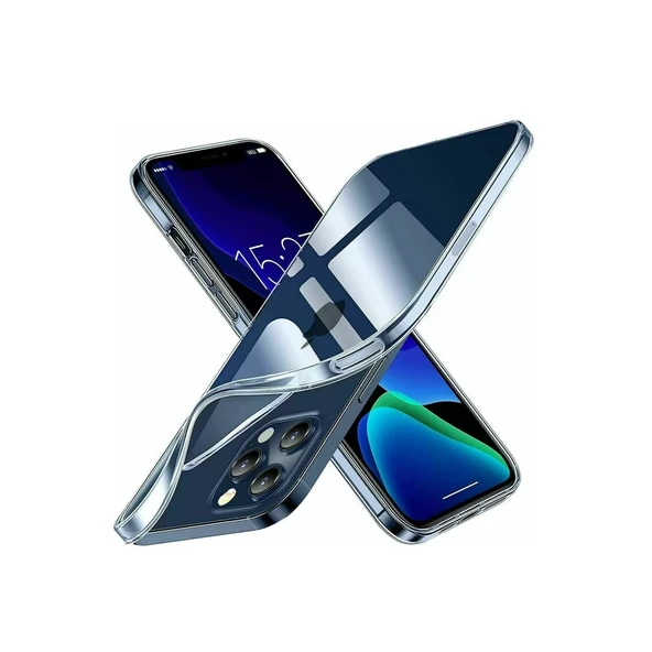 Newface Apple iPhone 15 Pro Kılıf Lüx Şeffaf Silikon - Resim 3