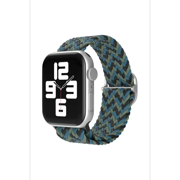 Newface Apple Watch 38mm Star Kordon - Zigzag Mavi-Yeşil - Resim 2