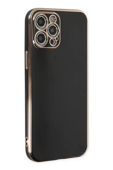 Newface Apple iPhone 12 Pro Kılıf Volet Silikon - Siyah ürün görseli 1