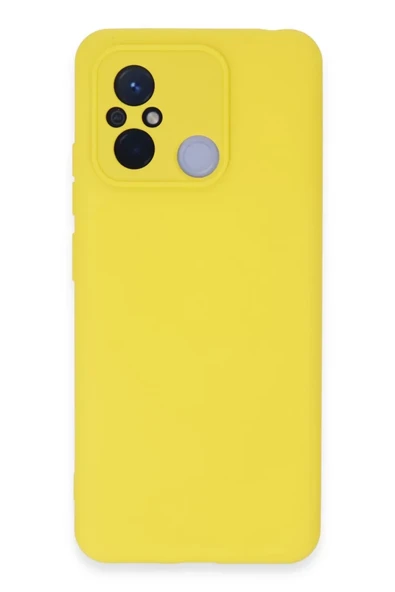 Newface Xiaomi Redmi 12C Kılıf Nano içi Kadife Silikon - Sarı ürün görseli 1