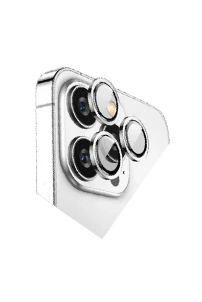 Newface Apple iPhone 15 Pro Max Bilvis Titan Kamera Lens - Gümüş ürün görseli 1