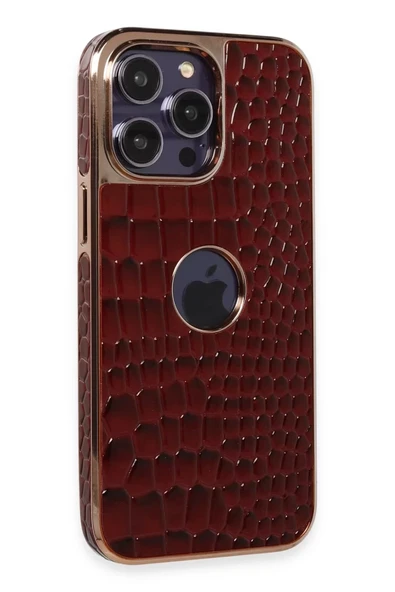 Newface Apple iPhone 14 Pro Kılıf Snake Kapak - Bordo ürün görseli 1