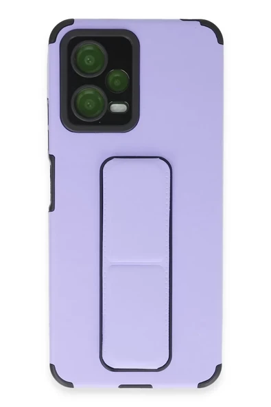 Newface Xiaomi Poco X5 5G Kılıf Mega Standlı Silikon - Lila ürün görseli 1