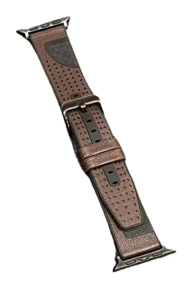 Movenchy Apple Watch 45mm Buff Deri Kordon - Kahverengi ürün görseli 1