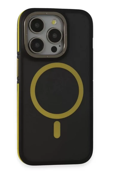 Joko Apple iPhone 14 Pro Kılıf Rocky Magsafe Kapak - Siyah-Sarı ürün görseli 1