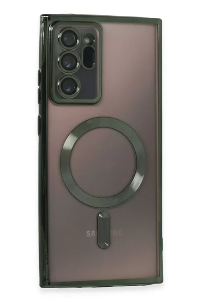 Newface Samsung Galaxy Note 20 Ultra Kılıf Kross Magneticsafe Kapak - Koyu Yeşil ürün görseli 1